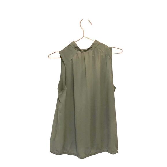 Maurices ruffle trim with peep hole and tie in front sleeveless and semi sheer - Picture 2 of 7